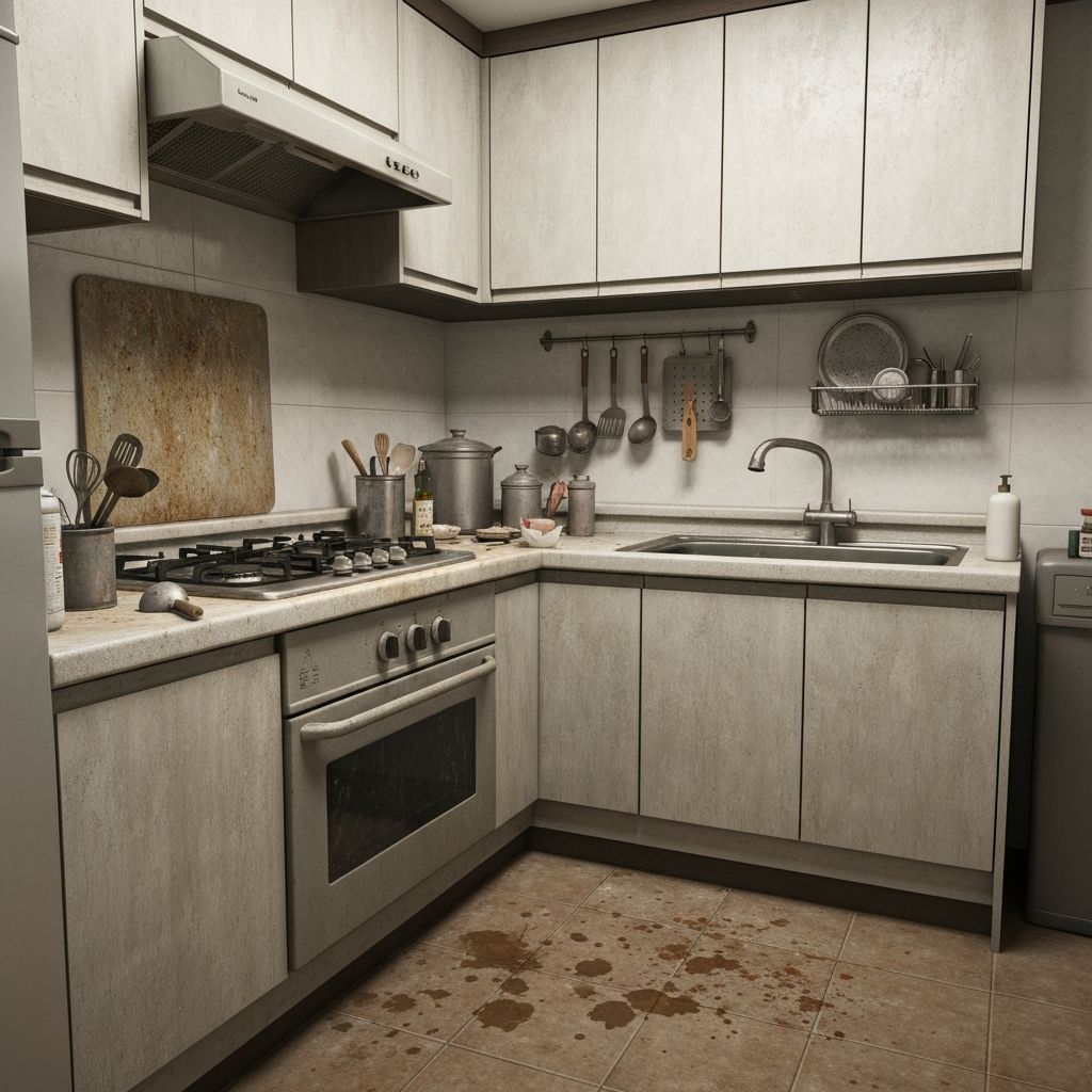 주방 청소 청소 전